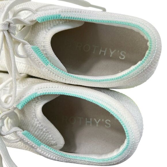 Rothy's Women's The Lace Up White Terry Sneaker Size 9 - Picture 6 of 14